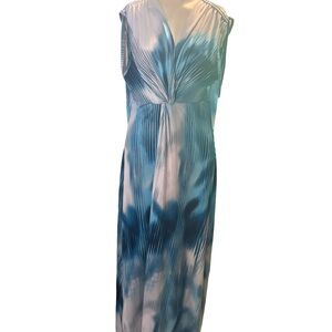 Jordan Elegant Blue and White Maxi Dress